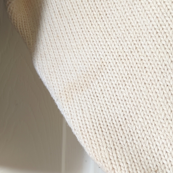 My 90's Vintage Funky Multicolored Abstract Knit Chunky Crewneck Sweater Cream M - Picture 12 of 12